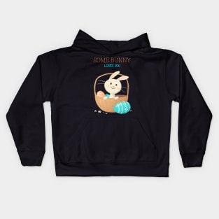 SOME BUNNY LOVES YOU Kids Hoodie